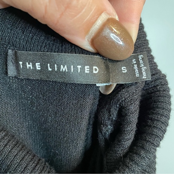 THE LIMITED Women's Black Top Dolman Sleeve With A Tie Waist SZ/SM - Picture 7 of 9